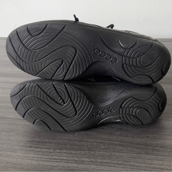Ecco Womens Black Leather Lace Up Bootie Shoes Womens Size 39 Gore-Tex Comfort - Picture 12 of 13